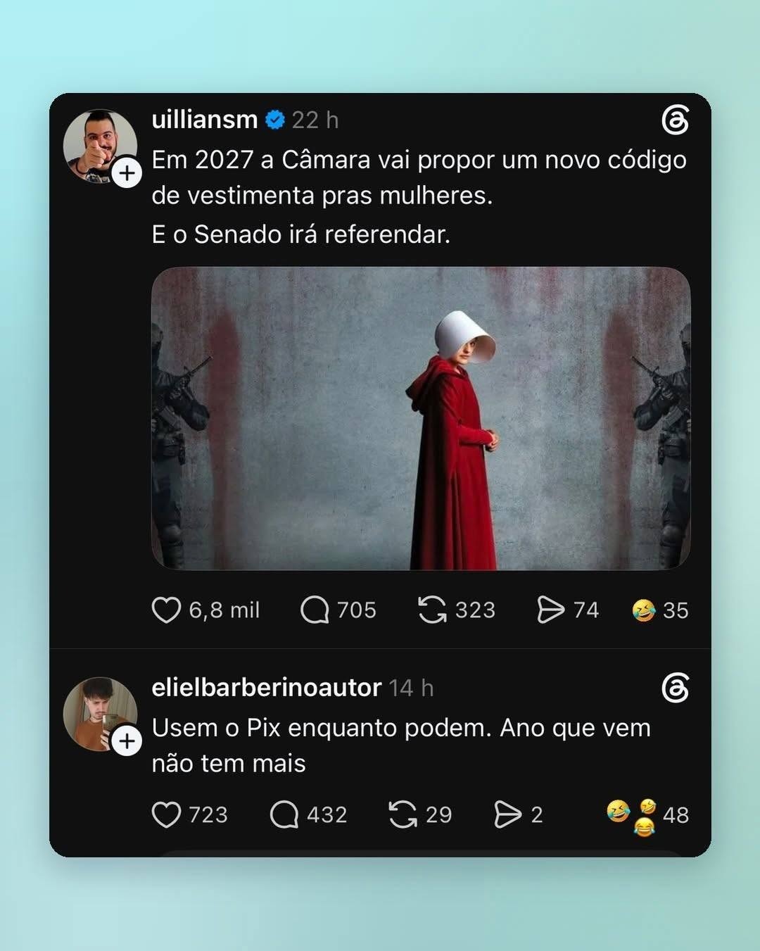 Hipoteticamente vai acabar o PIX